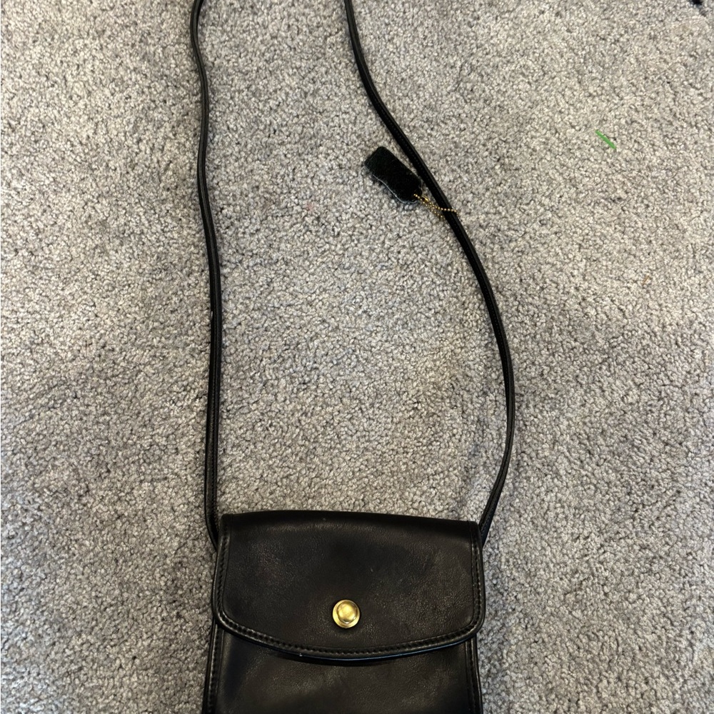 Vintage Coach Black Bag with Gold Zipper